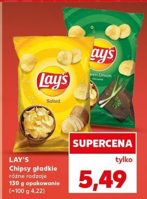Chipsy Lay's gładkie różne rodzaje 130 g promocja w Kaufland