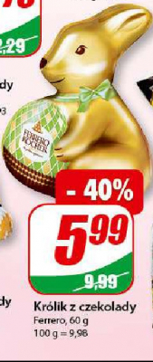 Królik Ferrero rocher promocja