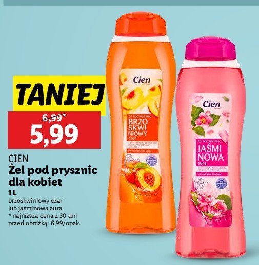 Żel pod prysznic brzoskwinia Cien promocja w Lidl