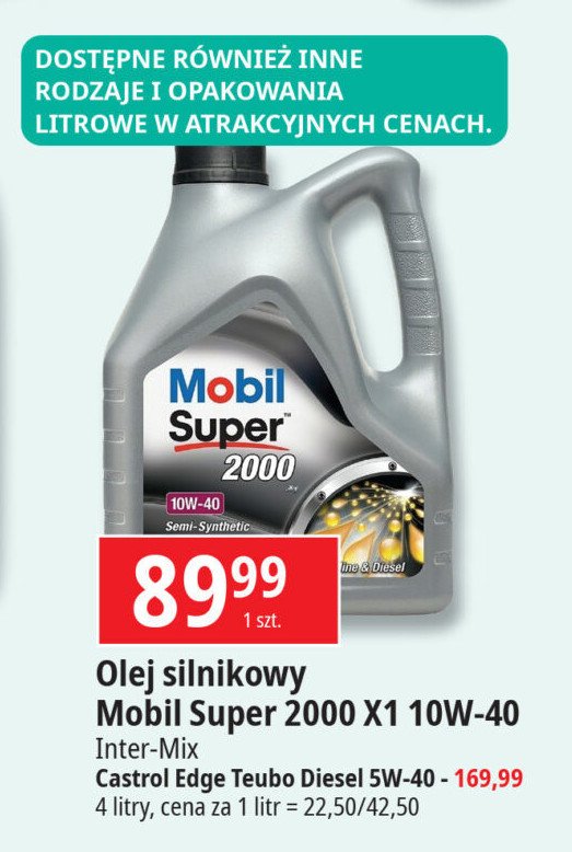 Olej 10w40 diesel Mobil super 2000 promocja