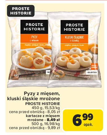 Kluski śląskie z mięsem Iglotex proste historie promocja w Carrefour Market