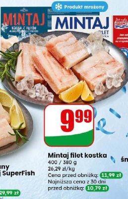 Mintaj filet kostka promocja w Dino