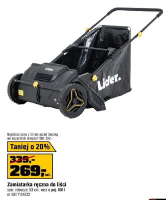 Zamiatarka ręczna do liści promocja w OBI