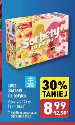 Sorbety na patyku Mucci promocja