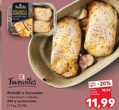 Roladki z kurczaka z boczkiem i cebul膮 K-classic favourites promocja
