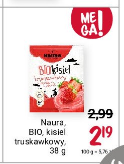 Kisiel o smaku truskawkowym bio Naura promocje