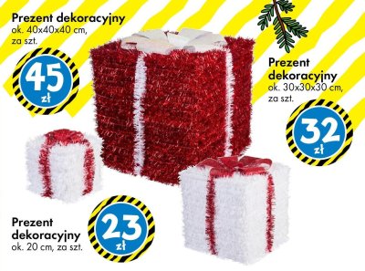 Prezent dekoracyjny ok. 40x40x40 cm promocja w Tedi