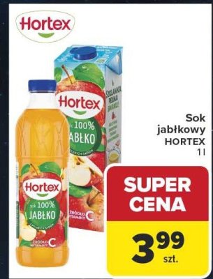 Sok jabłkowy Hortex 1l promocja w Carrefour
