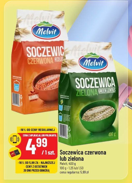 Soczewica czerwona Melvit promocja