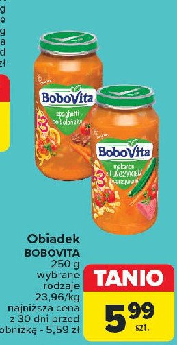 Makaron z tuńczykiem i warzywami Bobovita promocja w Carrefour Market