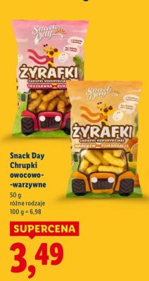 Chipsy Snack Day Chrupki owocowo-warzywne promocja w Lidl