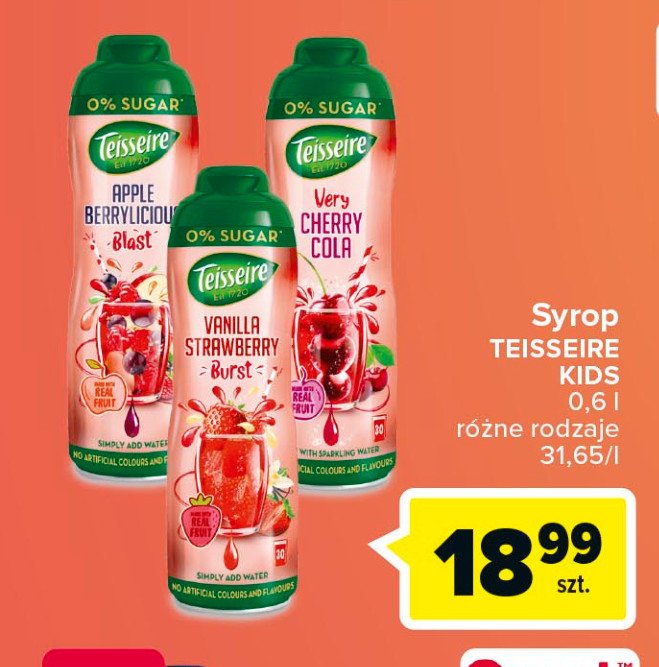 Syrop cherry cola TEISSEIRE promocja