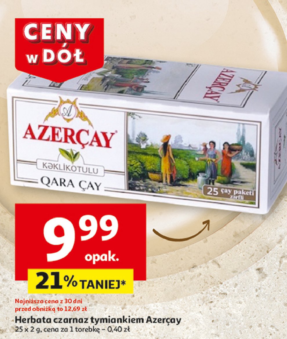 Herbata z tymiankiem Azercay armudu promocja w Auchan