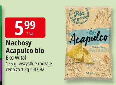 Nachosy Acapulco bio Eko Wital promocja w Leclerc