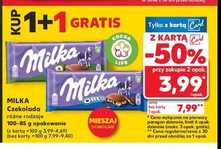 Czekolada whole hazelnuts Milka promocja