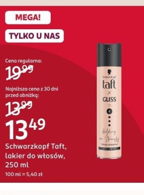 Lakier Schwarzkopf Taft do włosów, 250 ml promocja w Rossmann