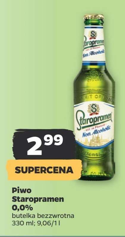 Piwo STAROPRAMEN NON ALCOHOLIC promocja