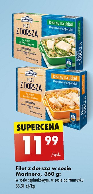 Filet z dorsza w sosie po francusku Marinero promocja w Biedronka