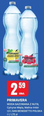 Woda gazowana z nutą Primavera cytryna-mięta promocja w Chorten