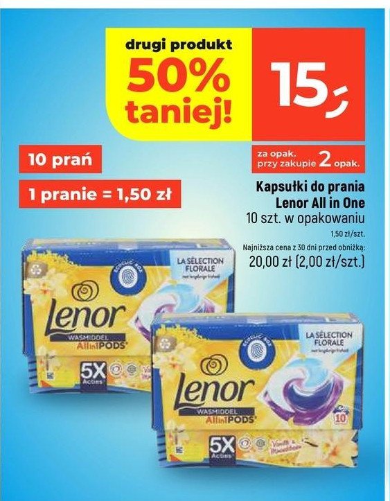 Kapsułki do prania vanille&mimosbloesem Lenor all in 1 pods promocja