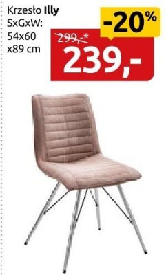 Krzesło Illy, SxGxW: 54x60x89 cm promocja w Black Red White