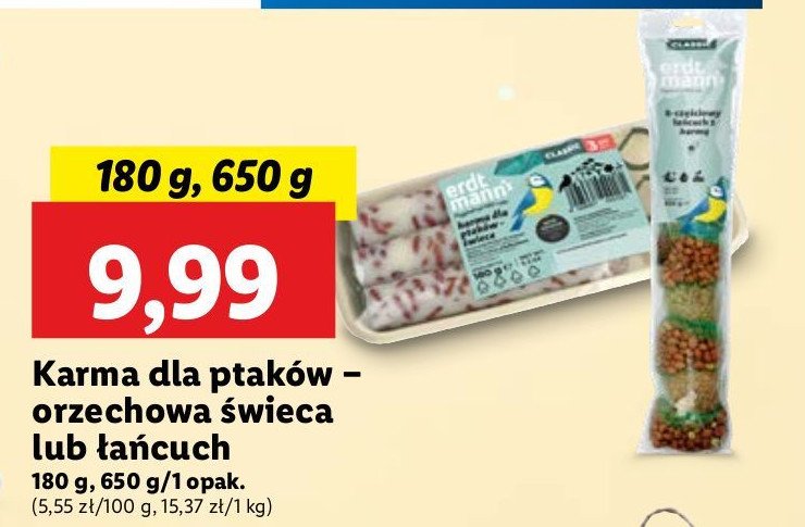 Karma dla ptaków świeca Erdtmann's promocja