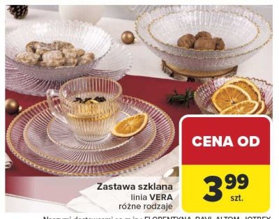 Zastawa szklana linia VERA różne rodzaje promocja w Carrefour