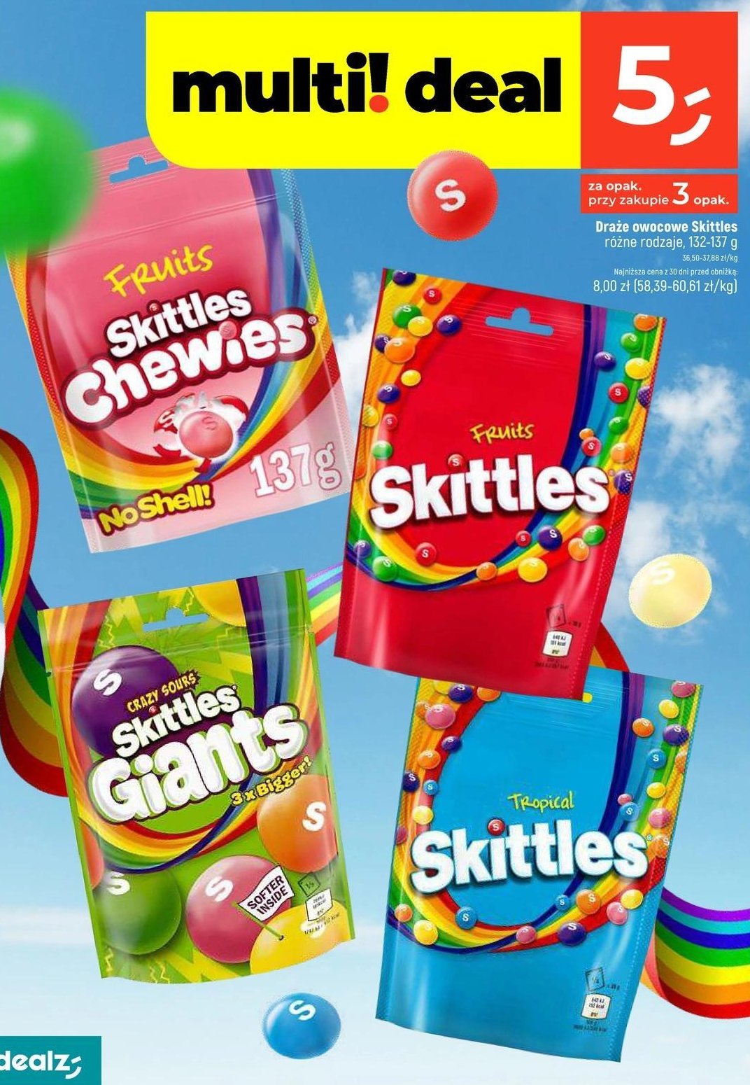 Cukierki giants Skittles promocja