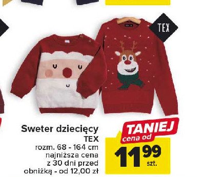 Sweter dziecięcy 68-164 świąteczny Tex promocja