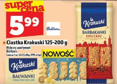 Ciastka Krakuski 125-200 g różne rodzaje Bahlsen promocja w TOPAZ
