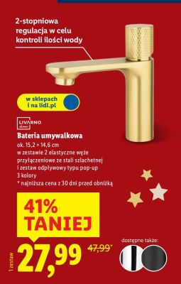 Bateria umywalkowa LIVARNO ok. 15,2 × 14,6 cm promocja w Lidl