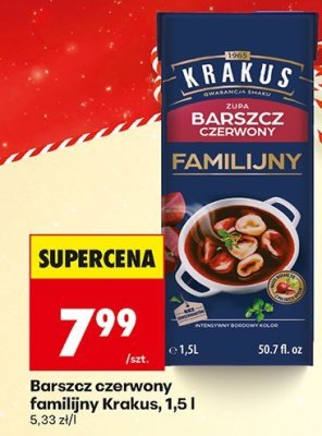 Barszcz czerwony familijny 1,5 l promocja w Biedronka