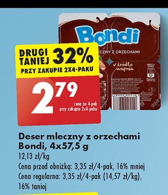 Deser mleczny z orzechami Bondi promocja