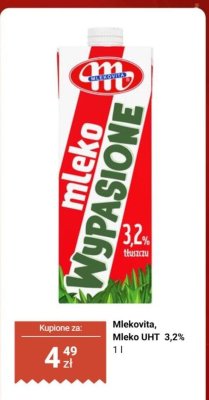 Mleko UHT 3,2%  promocja w Biedronka