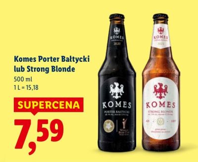 Piwo Komes Porter Bałtycki promocja w Lidl