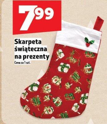 Skarpeta świąteczna na prezenty promocja w TOPAZ