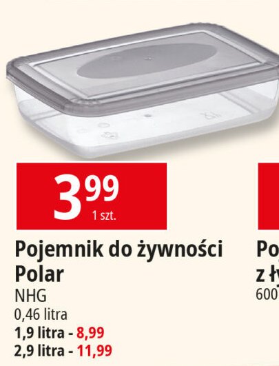 Pojemnik do żywności polar 1.9 l Nhg promocja