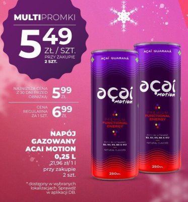 Napój energetyczny Acai Motion 0,25 L promocja w Duży Ben