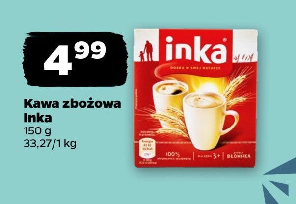 Kawa zbożowa Inka dobra w swej naturze promocja