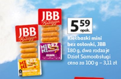 Kiełbaski mini bez osłonki JBB promocja w Auchan