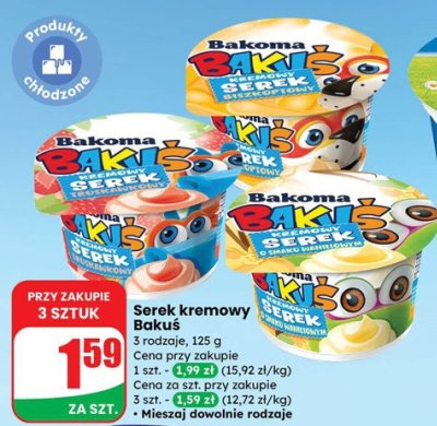 Serek kremowy truskawkowy promocja w Dino