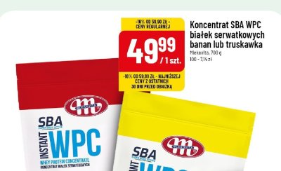 Koncentrat SBA WPC białek serwatkowych truskawka Mlekovita promocja w POLOmarket