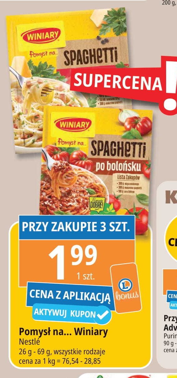 Spaghetti carbonara Winiary pomysł na ... promocja