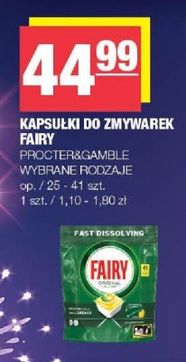 Kapsułki do zmywarek Fairy Procter&Gamble wybrane rodzaje promocja w SPAR