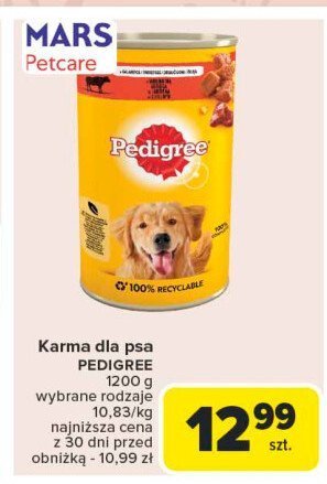 Karma dla psa wołowina Pedigree promocja w Carrefour