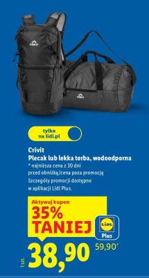 Lekka torba wodoodporna promocja w Lidl