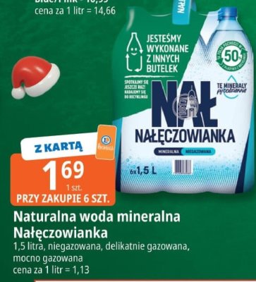 Woda mineralna Nałęczowianka 1,5 litra promocja w Leclerc