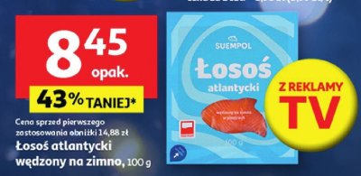 Łosoś atlantycki wędzony na zimno 100 g promocja w Auchan