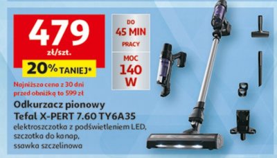 Odkurzacz pionowy Tefal X-PERT 7.60 TY6A35 promocja w Auchan