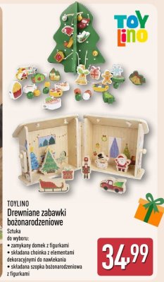 Drewniane zabawki bożonarodzeniowe TOYLINO promocja w Aldi